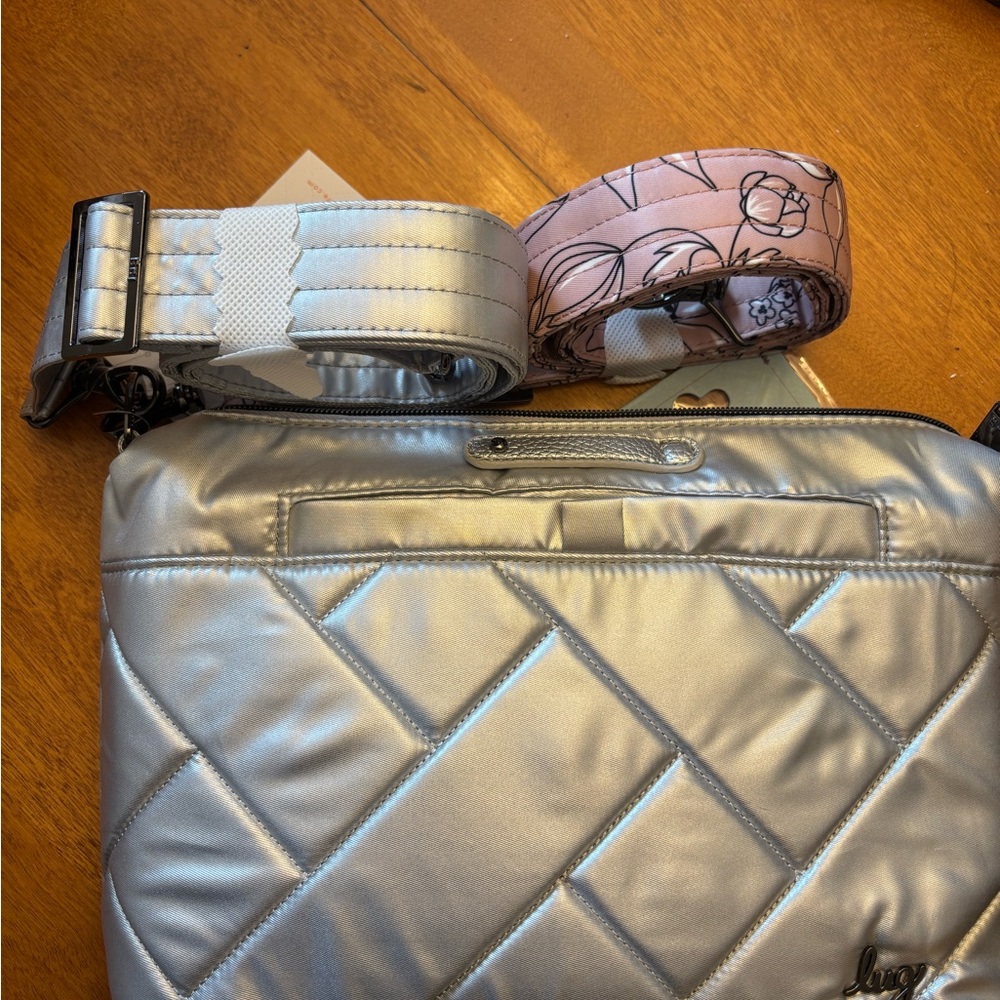 Lug Flare Floral Wallet with Silver Accents
